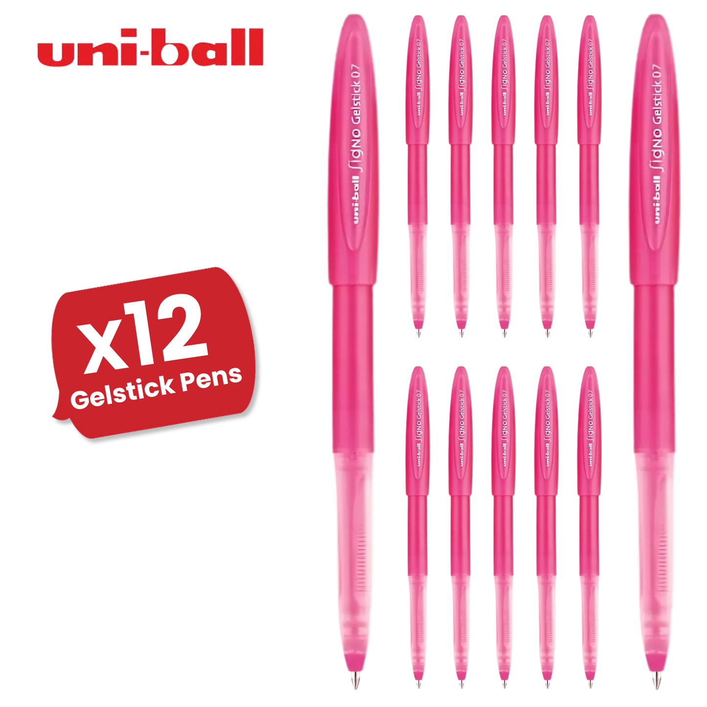 Uni-ball Signo GelStick 0.7mm Fine Point Pink Gel Pen Smooth Writing - Mutipens