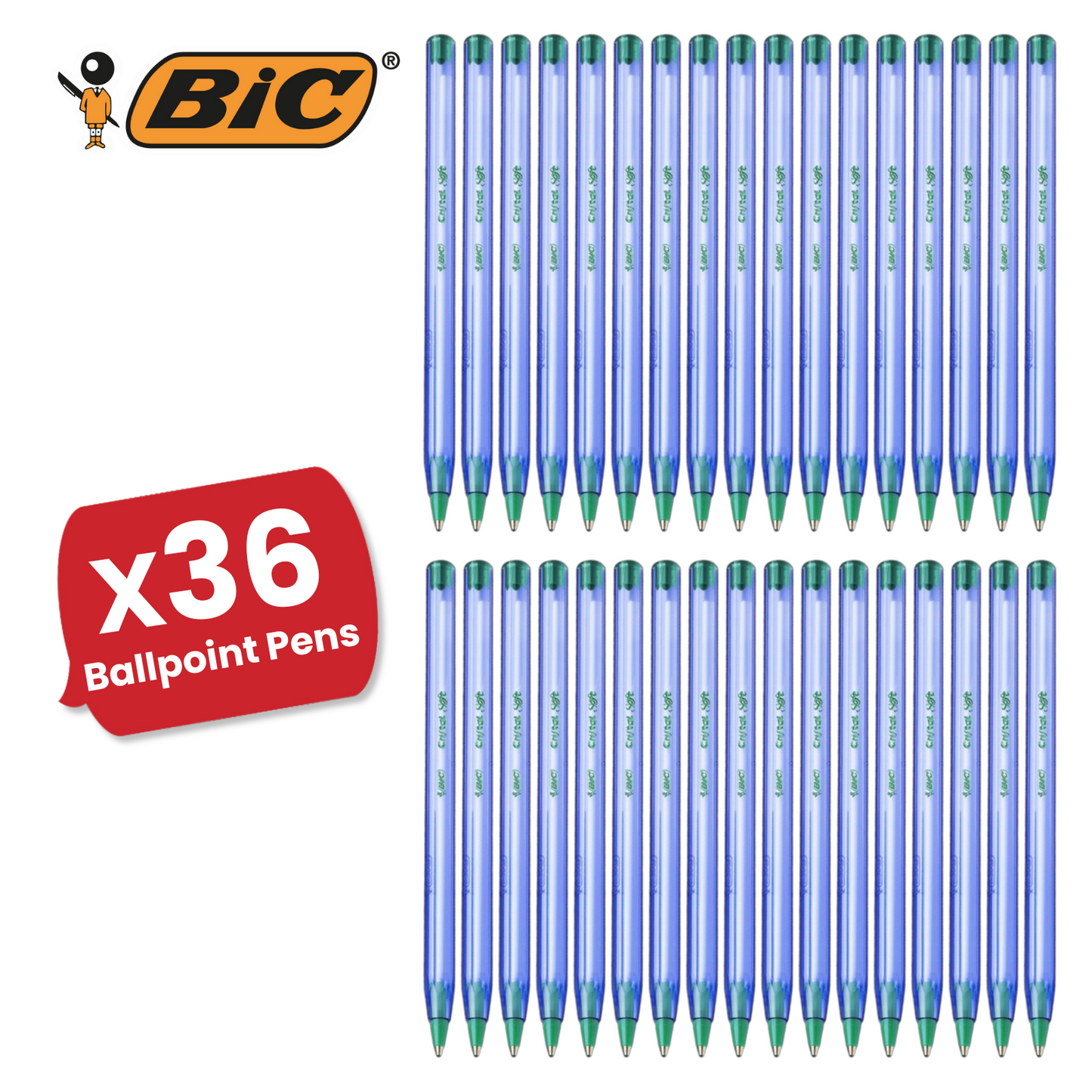 Bic Cristal Soft - Green - Single