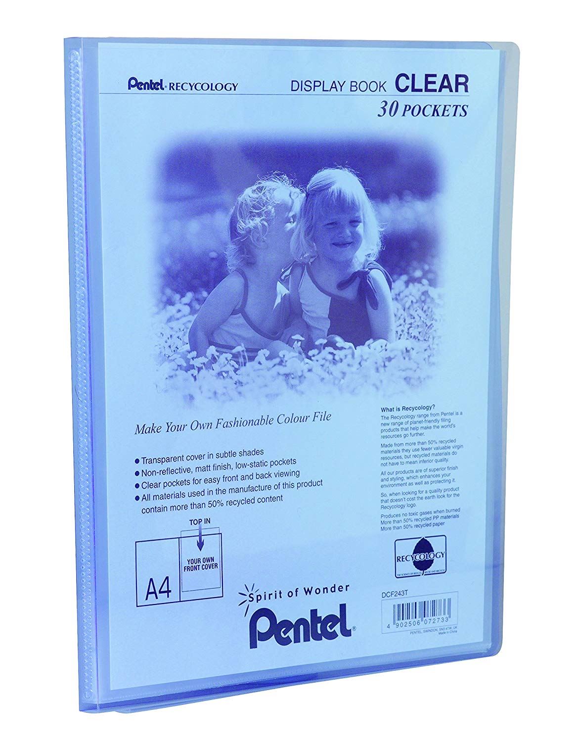PENTEL RECY A4 DISP BK CLR 30PKT BLUE - Pack of 10