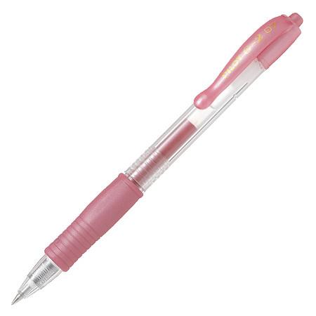 Pilot G-207 Retractable Gel Rollerball Medium Metalic Pink - Pack of 3