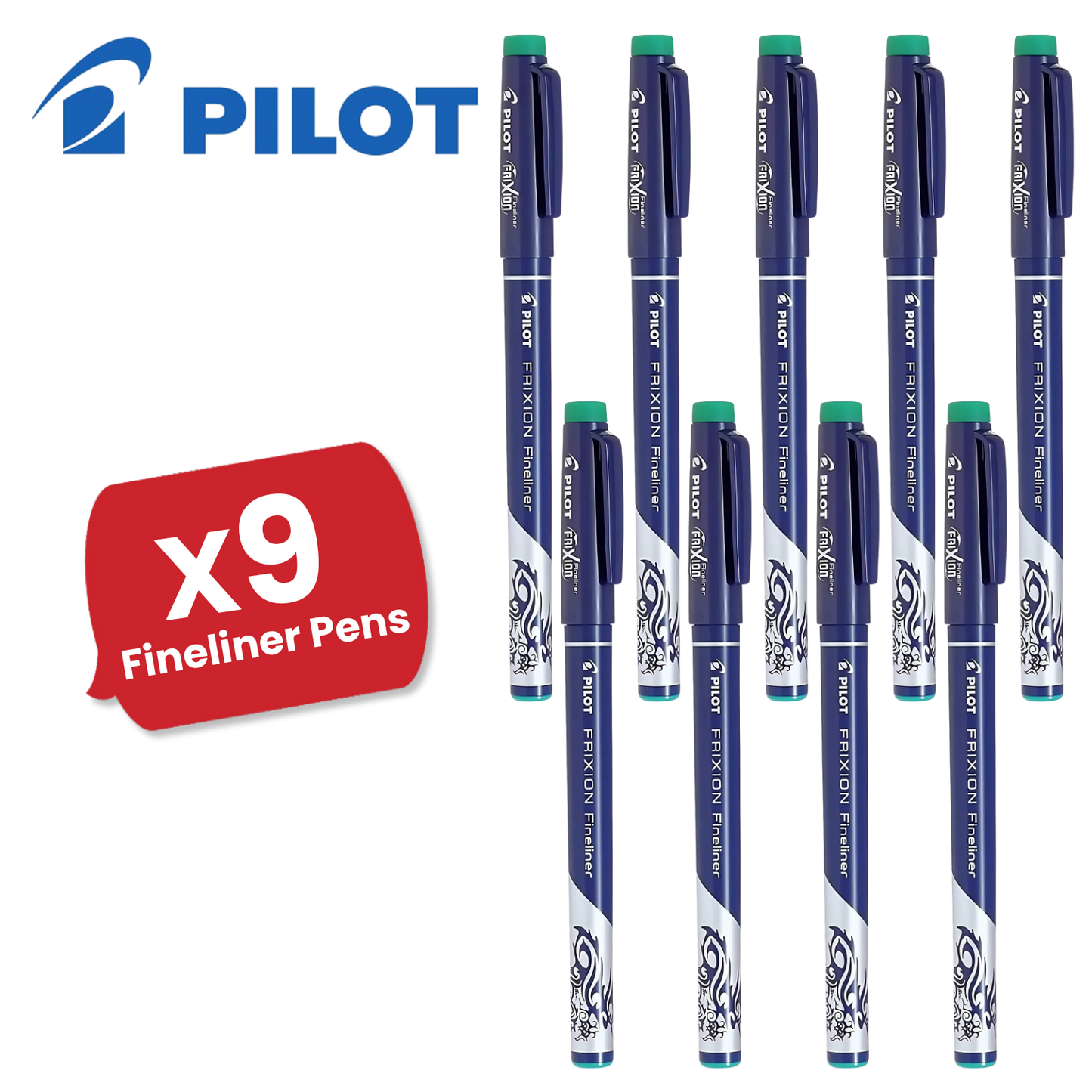 Pilot Frixion Fineliner Felt Pen Erasable Smooth Writing Multi Pens - Green