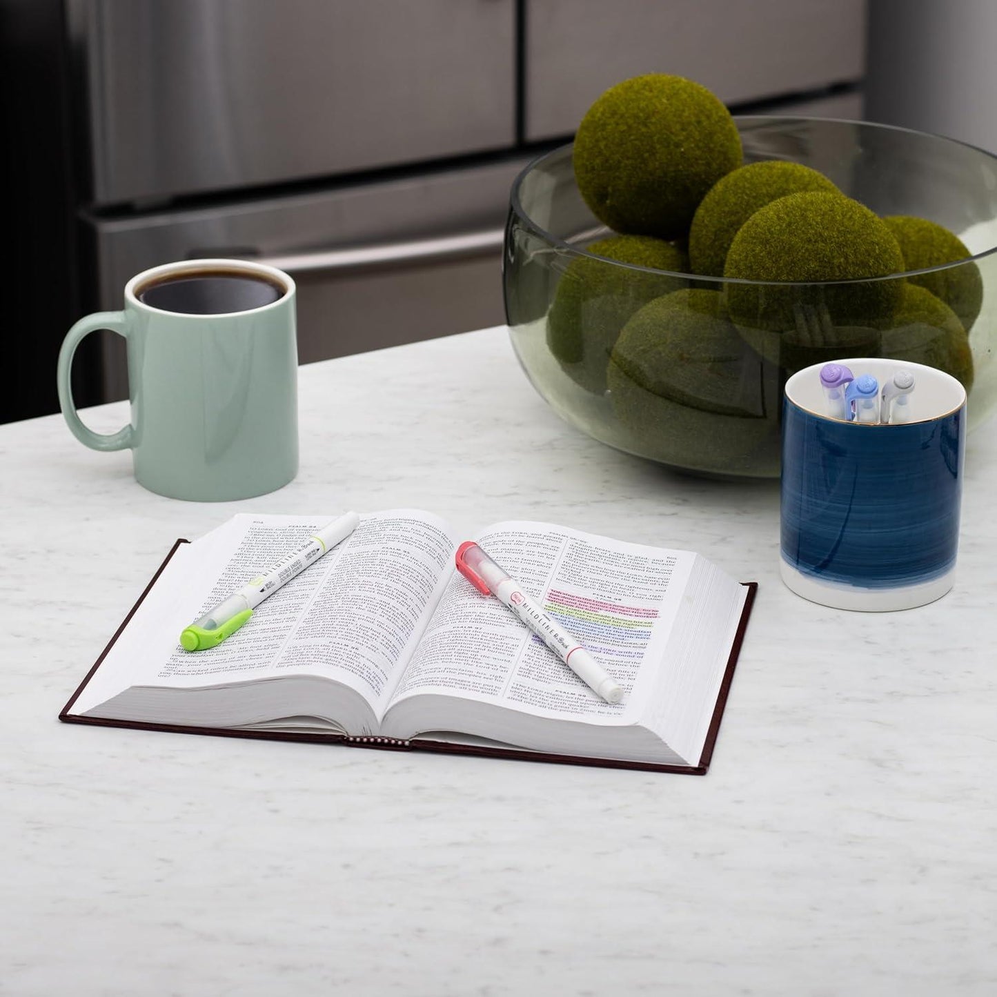 Zebra Mildliner Brush Highlighter - 5Pcs Dual Tip Pen, Assorted Colour Brush Pens for Colouring Book