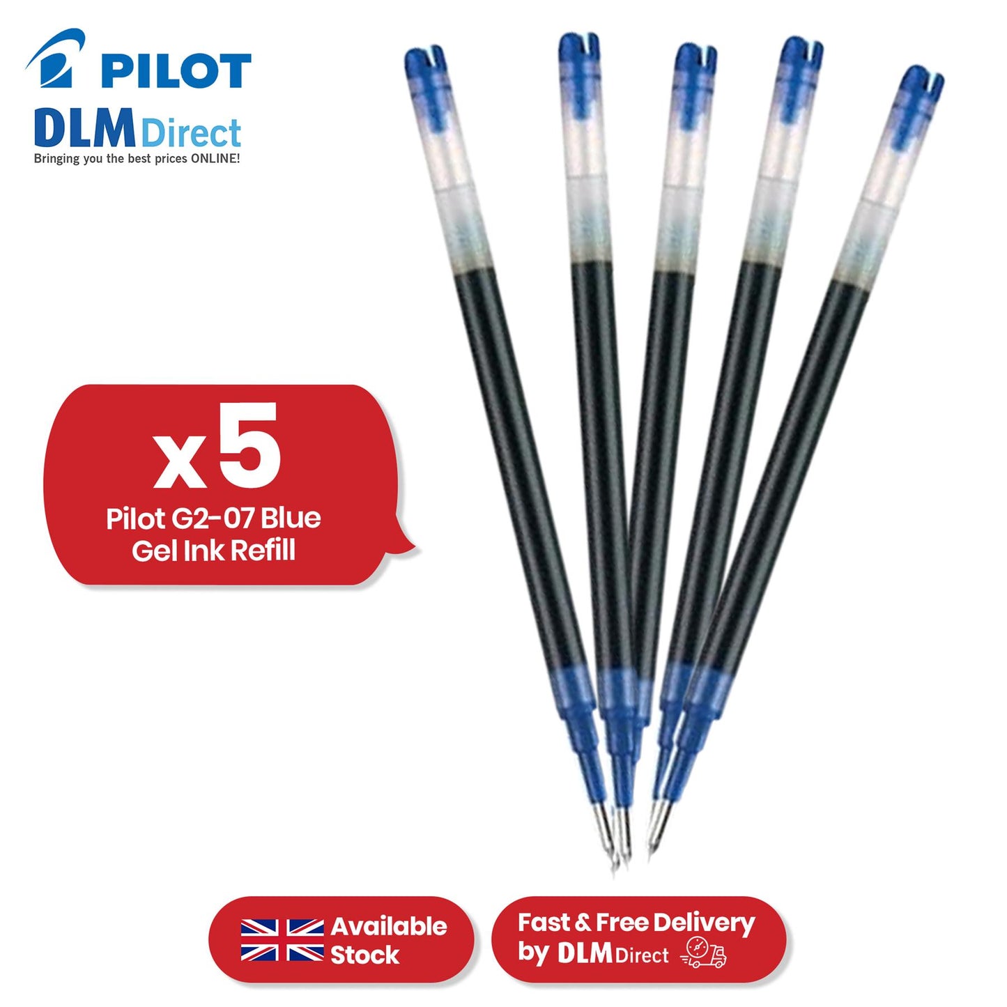 Pilot G2-07 Refill - Medium - Blue - Single