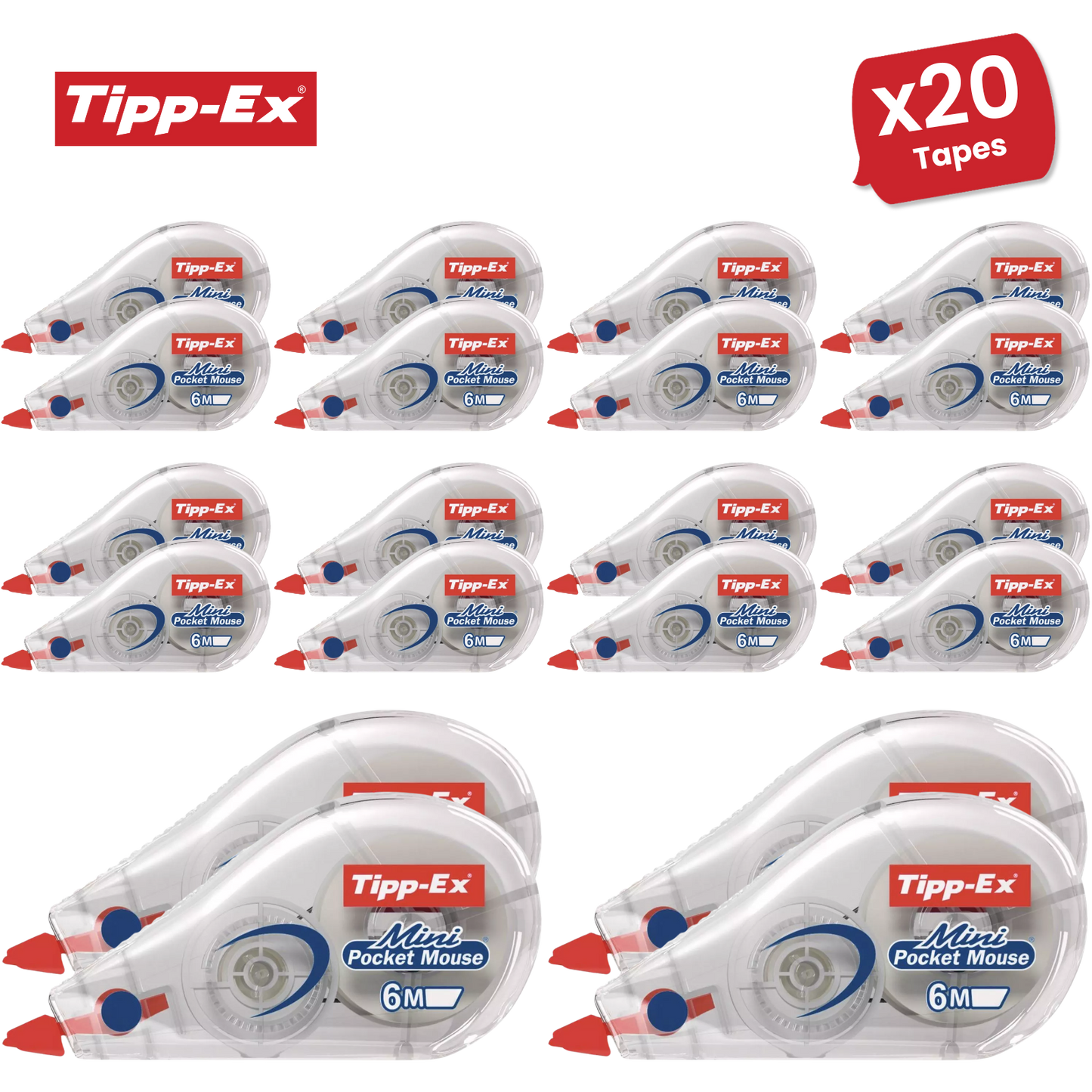 Tipp-Ex Mini Pocket Mouse Correction Roller - Ideal for Quick Edits, Pack of 1