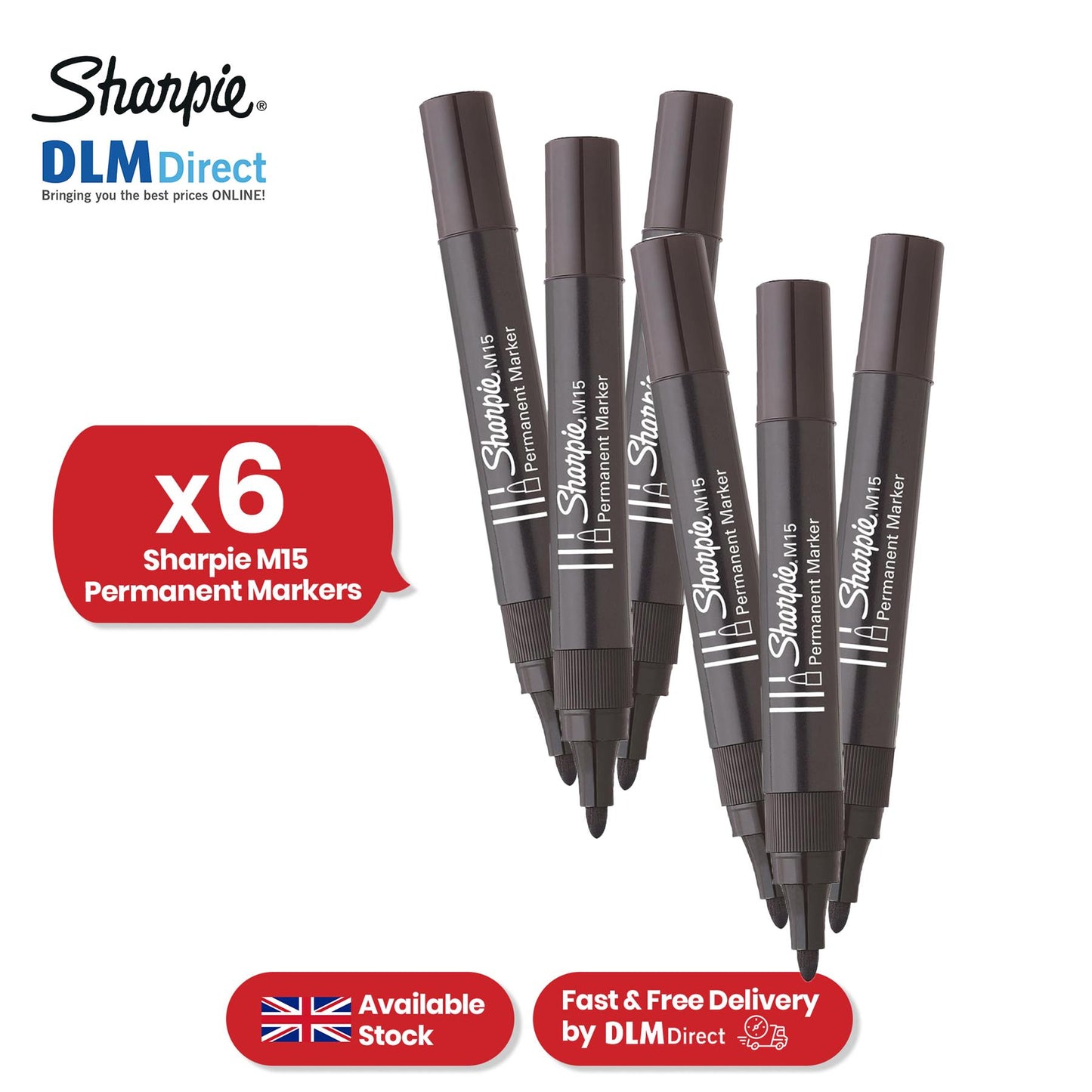 Sharpie M15 Permanent Markers Smudge-Bold Ink for Professional and School Use