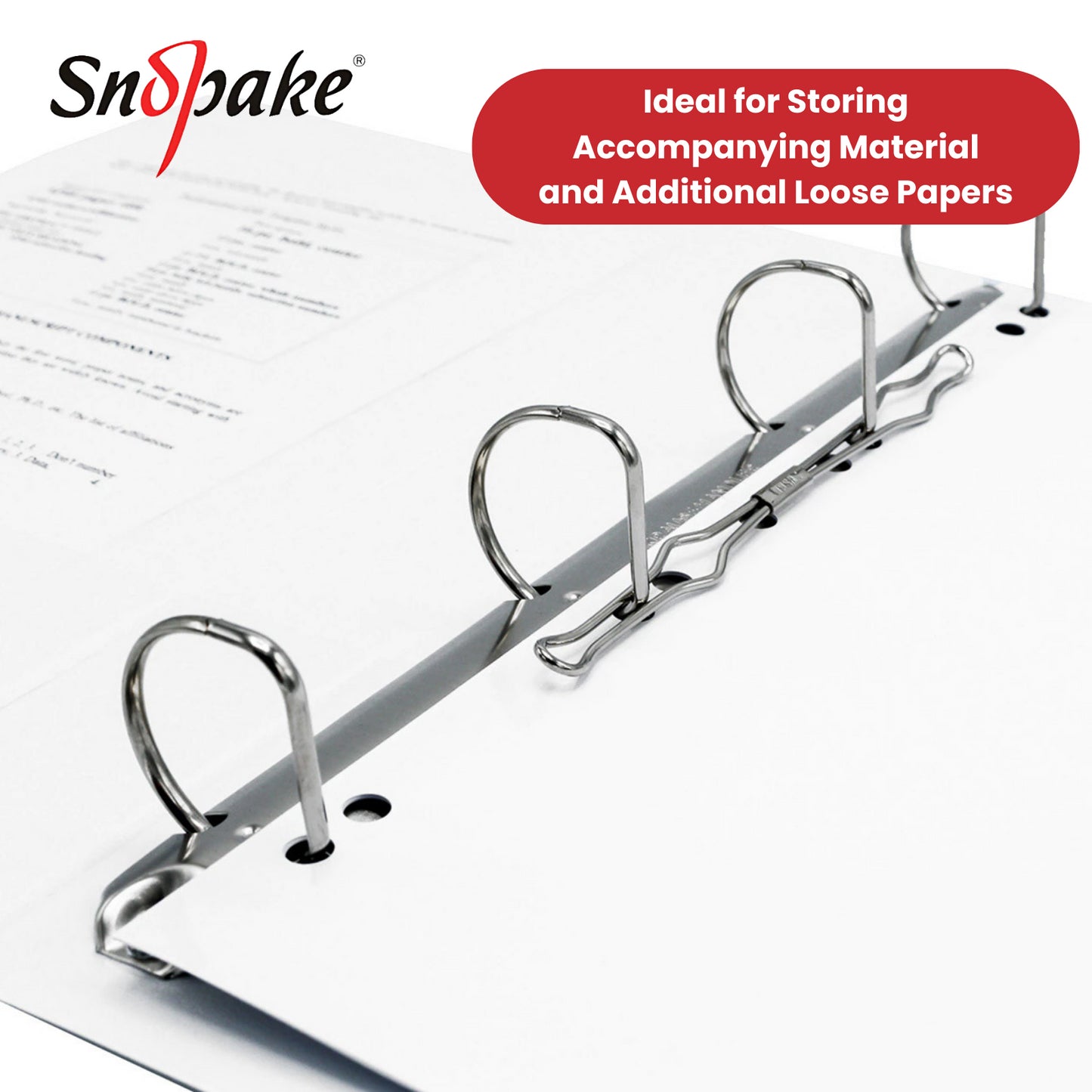 Snopake Ring Binder 4D Ring A4 CLEAR - PACK OF 1 - 1 to 5 Packs