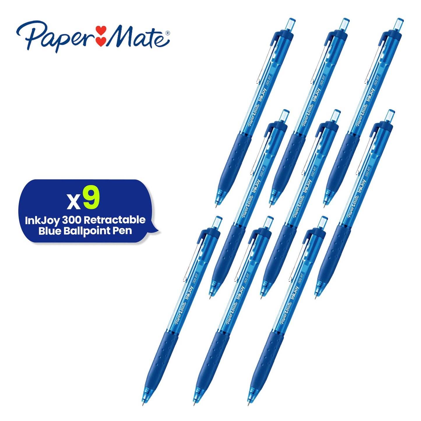 Paper Mate InkJoy 300 Retractable Ballpoint Pen 0.5mm Fine Point - Blue