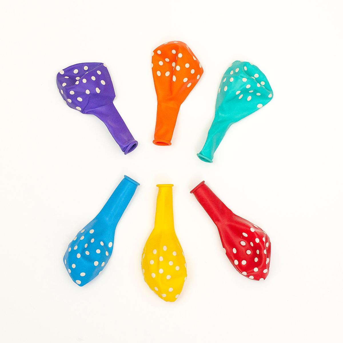 OTW003 Latex Balloon - Multicoloured - Spots - 12 Inch