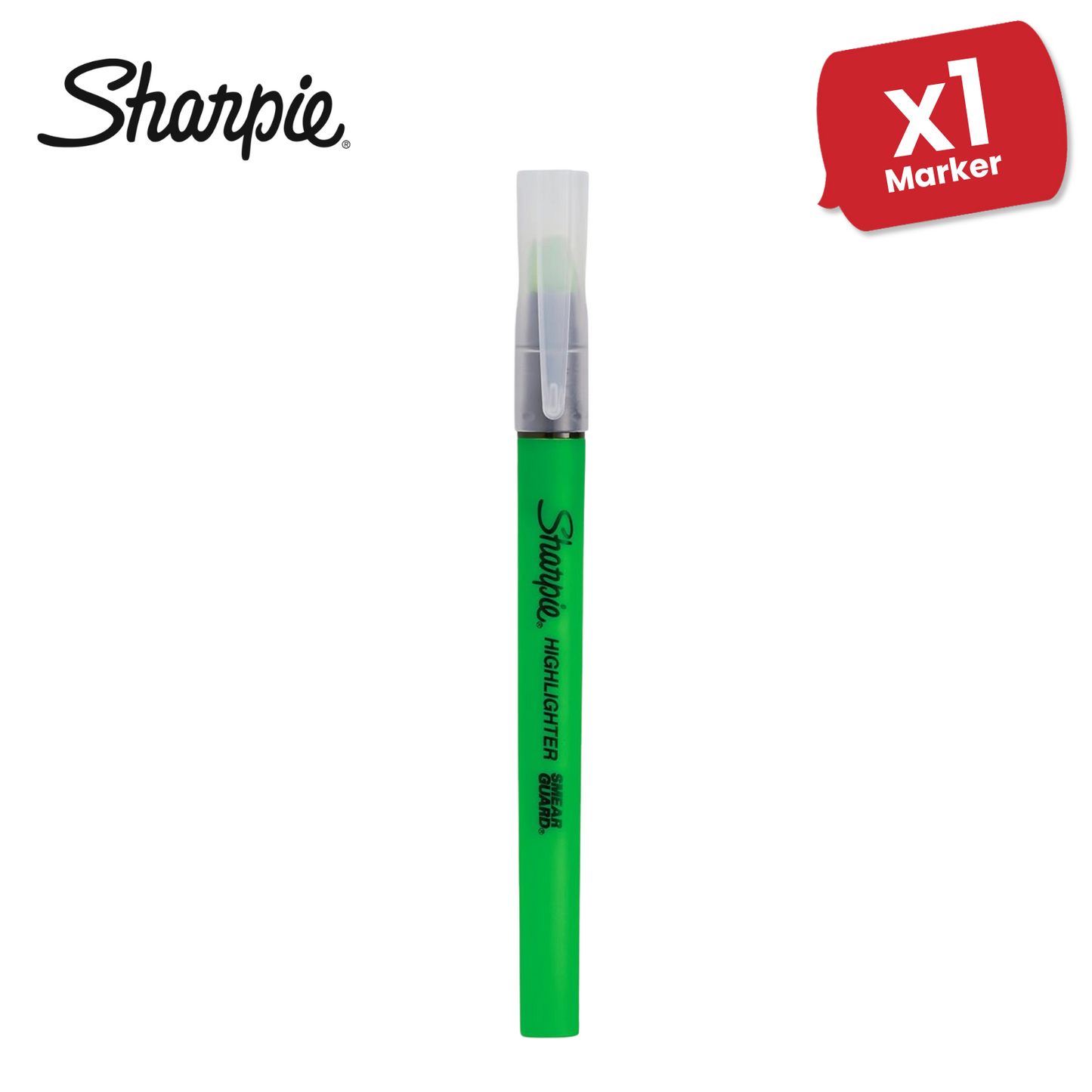 Sharpie Highlighter Clearview - Chisel Tip - Green - Single