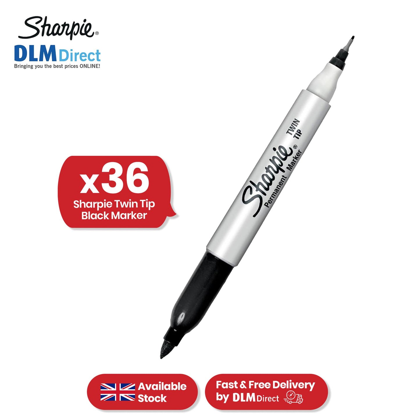 Sharpie Double-Sided Pen - Black Dual Tip Colouring Pens, Fine & Ultra Fine Tip Artist Pens For Kids