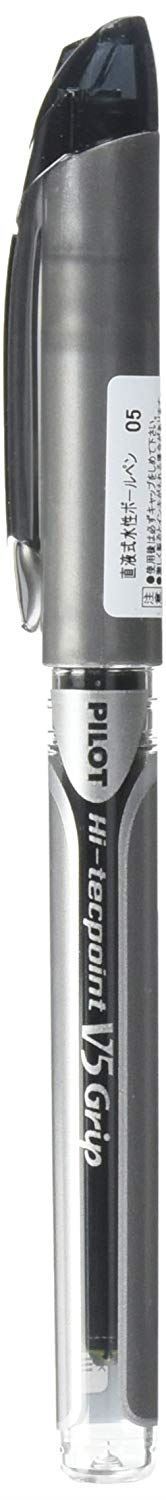 Pilot V5 Rollerball Pen Rubber Grip Needle Point 0.5mm Black- Pack of 1 - 1 to 36 Packs
