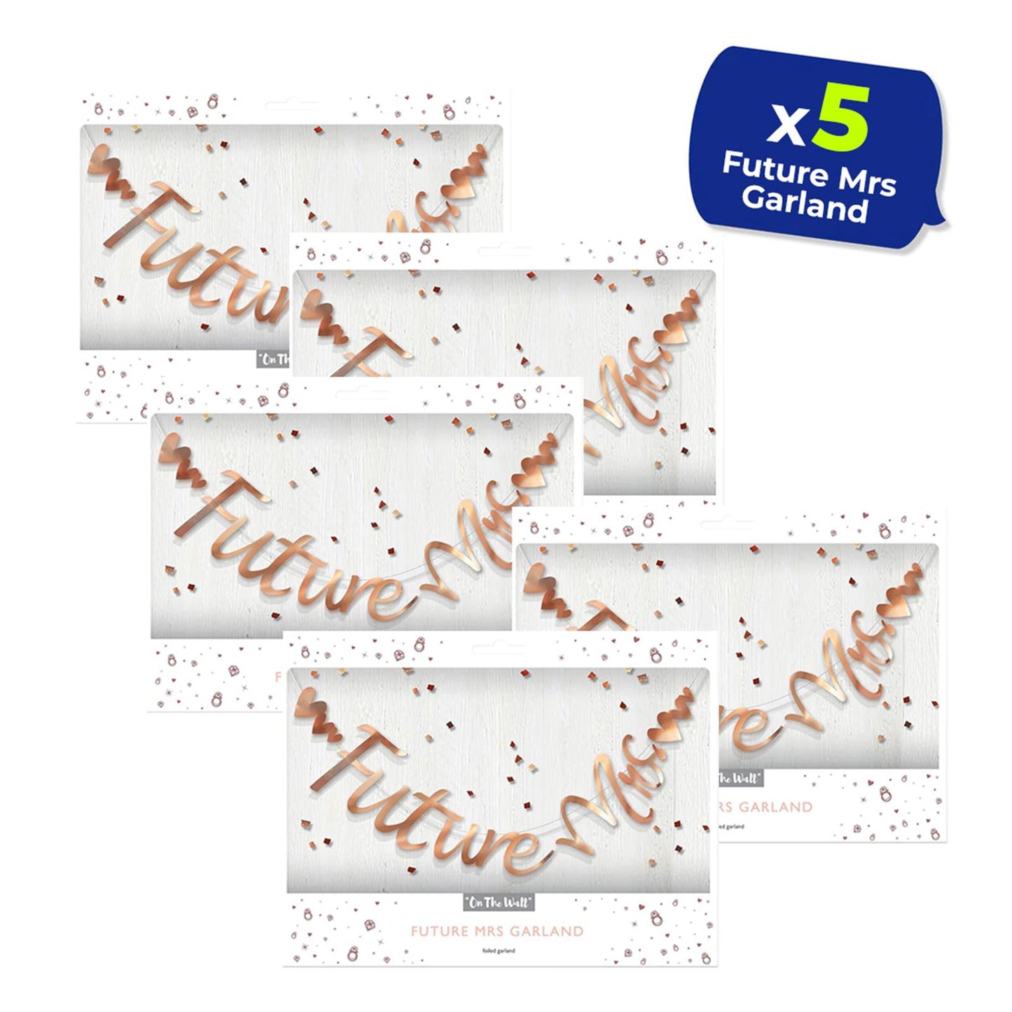 Future Mrs Bride to Be Garland 2m Stitched Hen Banner - Rose Gold