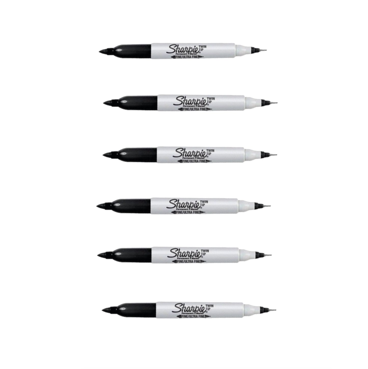 Sharpie Twin Tip - Black - Pack of 6