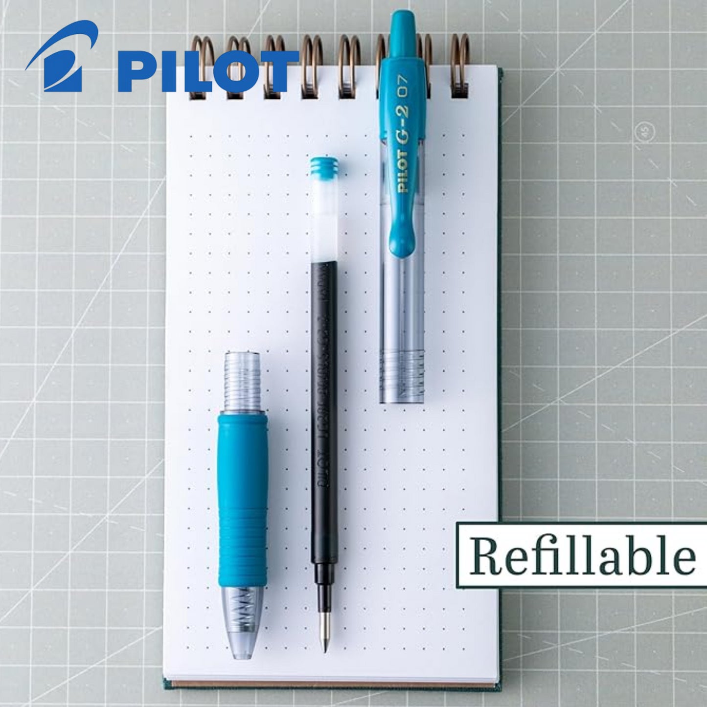 Pilot G-207 Retractable Gel 0.7 mm Medium Point Rollerball Pen - Metallic Blue