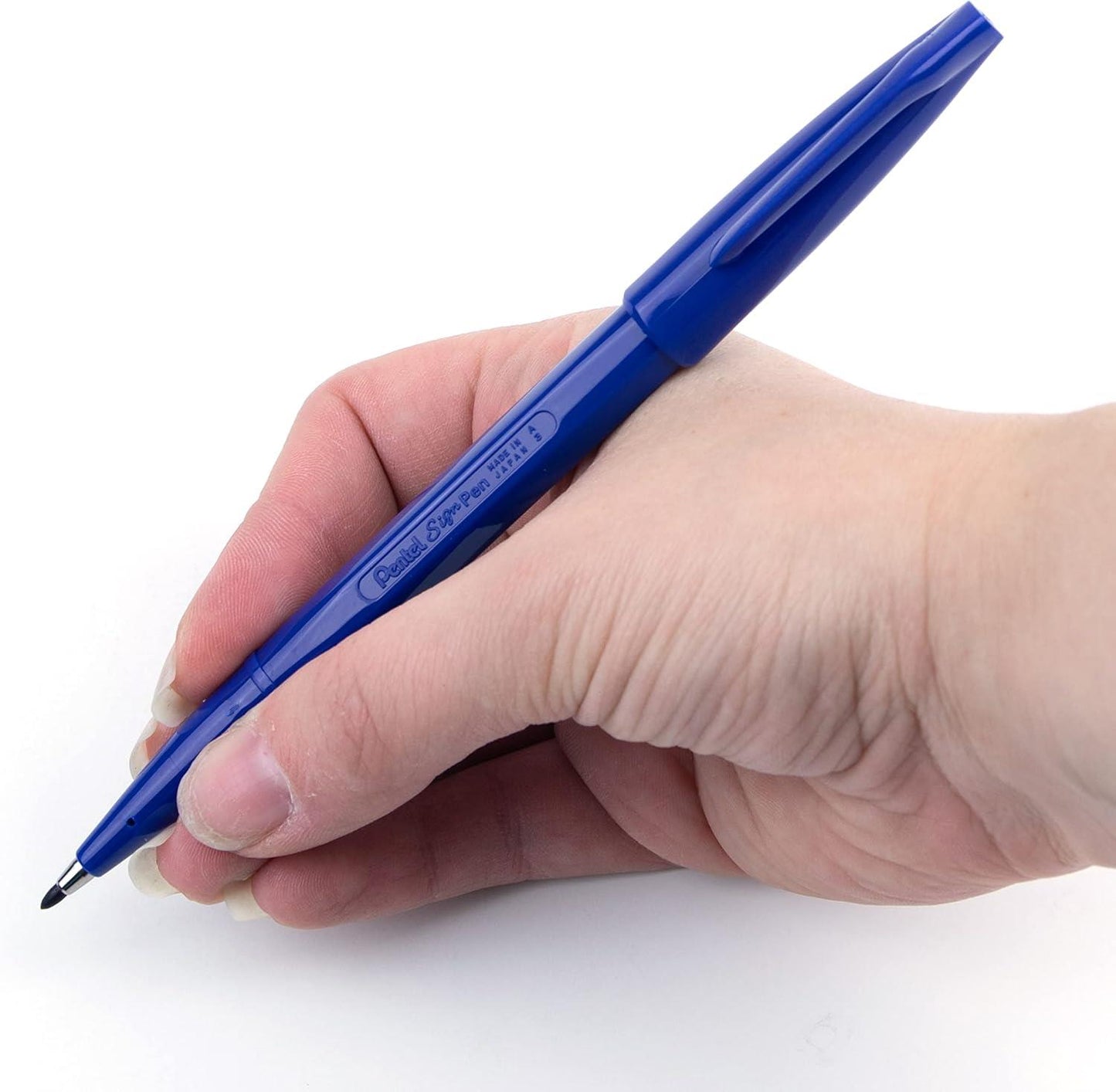 Pentel Sign pen Fibretip Blue Pack of 12