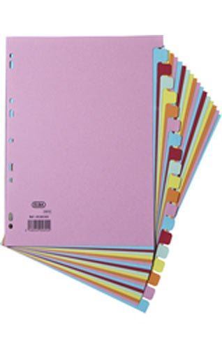 ELBA A4 CARD DIVIDERS 20 PART ASSORTED