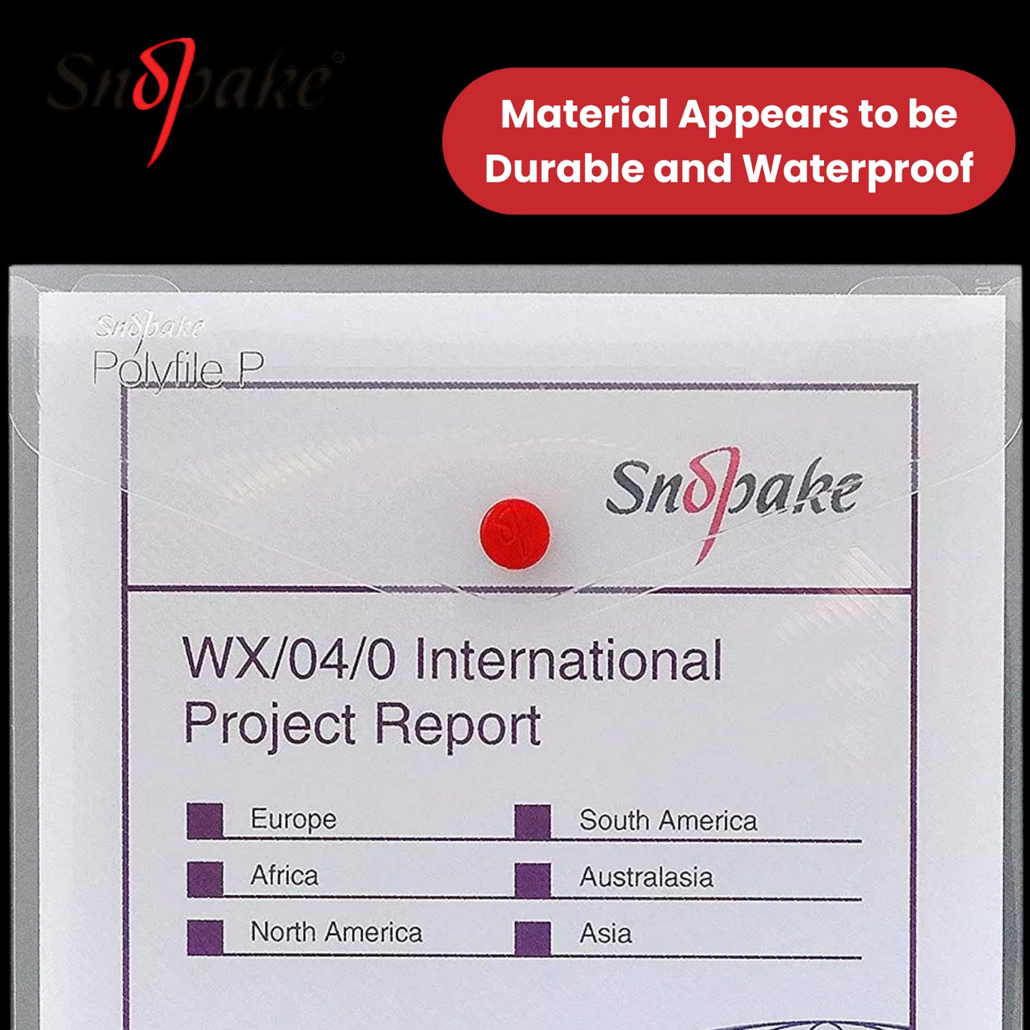 Snopake Polyfile Portrait Wallet A4 Clear - Durable Document Storage Pack of 5