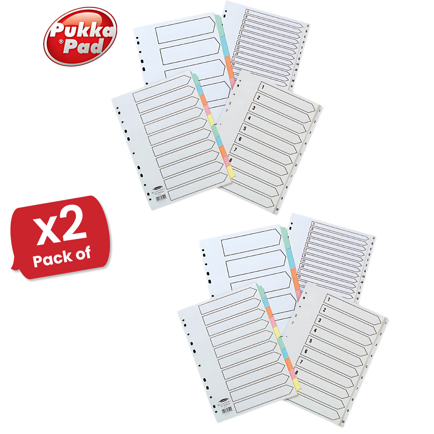Pukka Concord Recycled Index A4 White 1-20 - 1 to 5 Packs