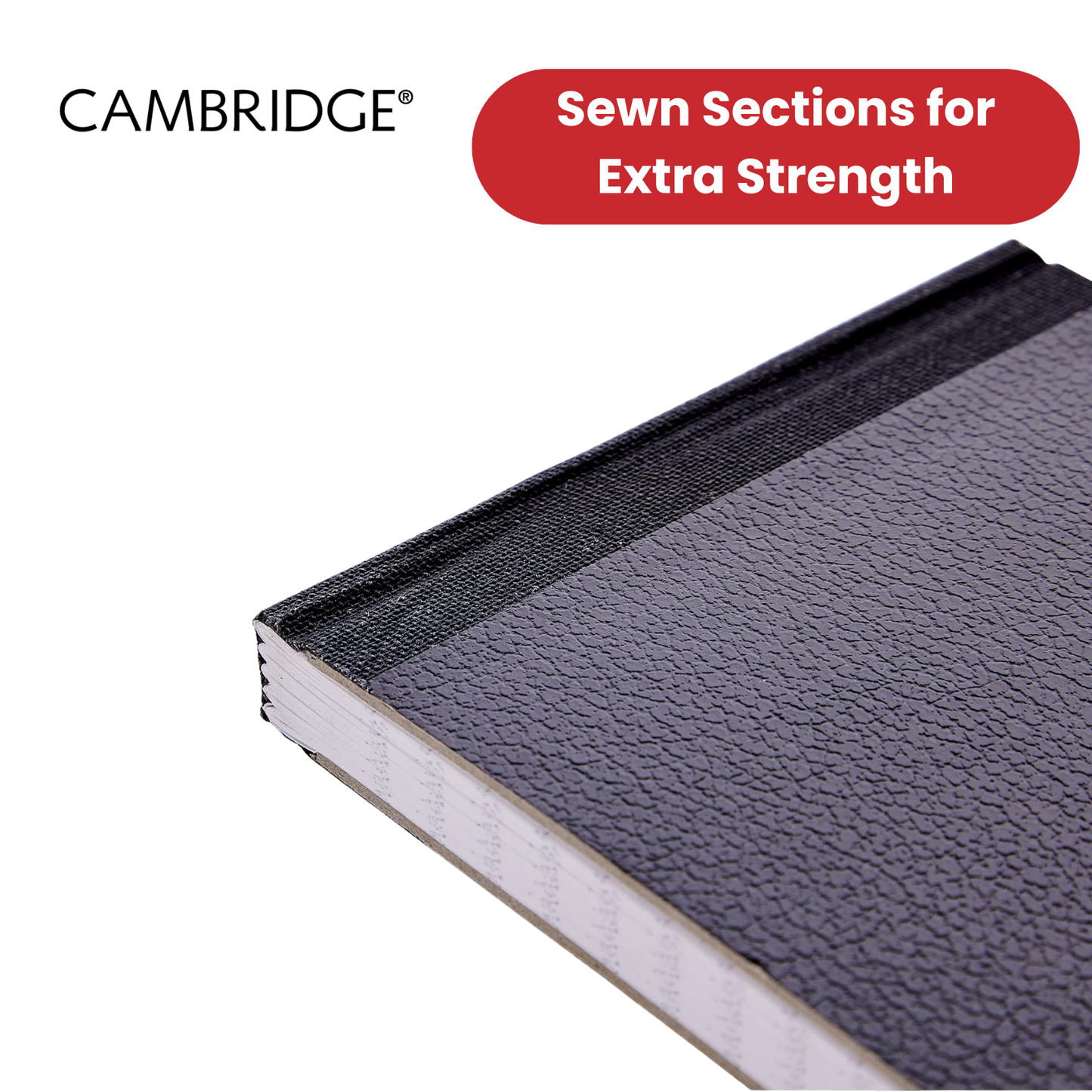 Cambridge Headbound Elasticated 76 x 127mm Black Notebook (Pack of 1) - 1 to 5 Packs