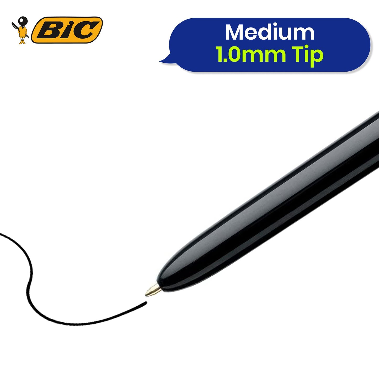 Bic 4 Colours Pro Ballpoint Pen 1.0mm - Pack of 12