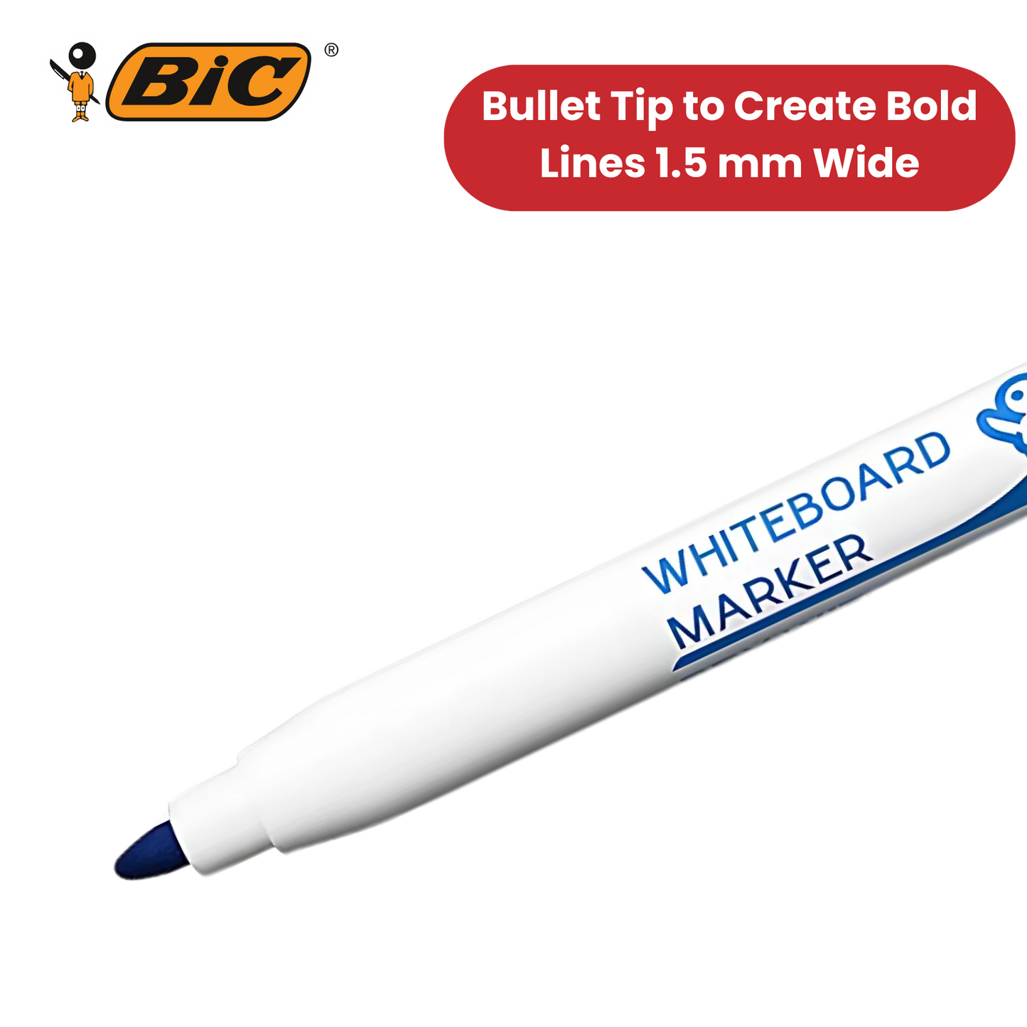 BIC Velleda 1721 Dry-Wipe Whiteboard Markers Blue - Single
