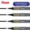 Pentel N860 PERMANENT CHISEL MARKER BLACK - Pack of 12