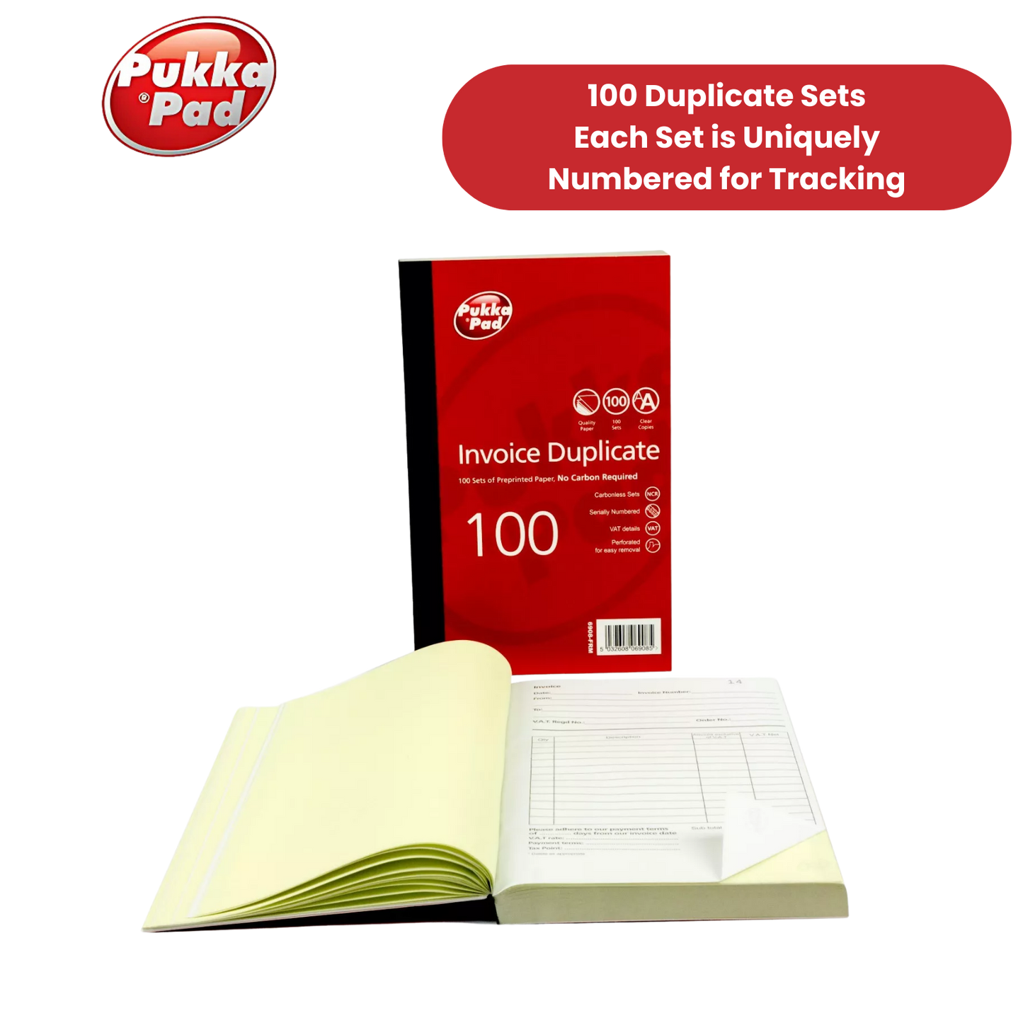Pukka Pad Duplicate Ruled Book With Carbon 216mm x 130mm - Single
