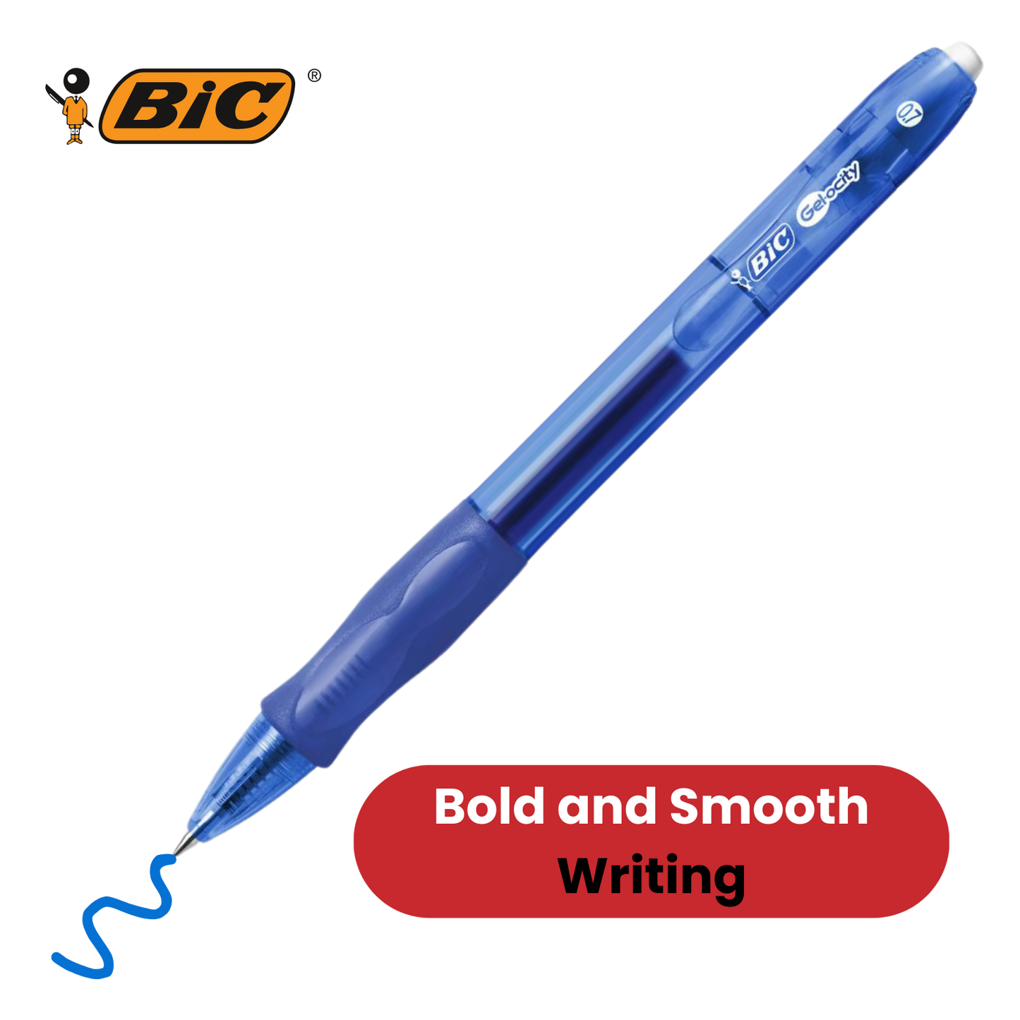 BIC Gelocity Clic Box 12 Blue (Original) - 1 to 5 Packs