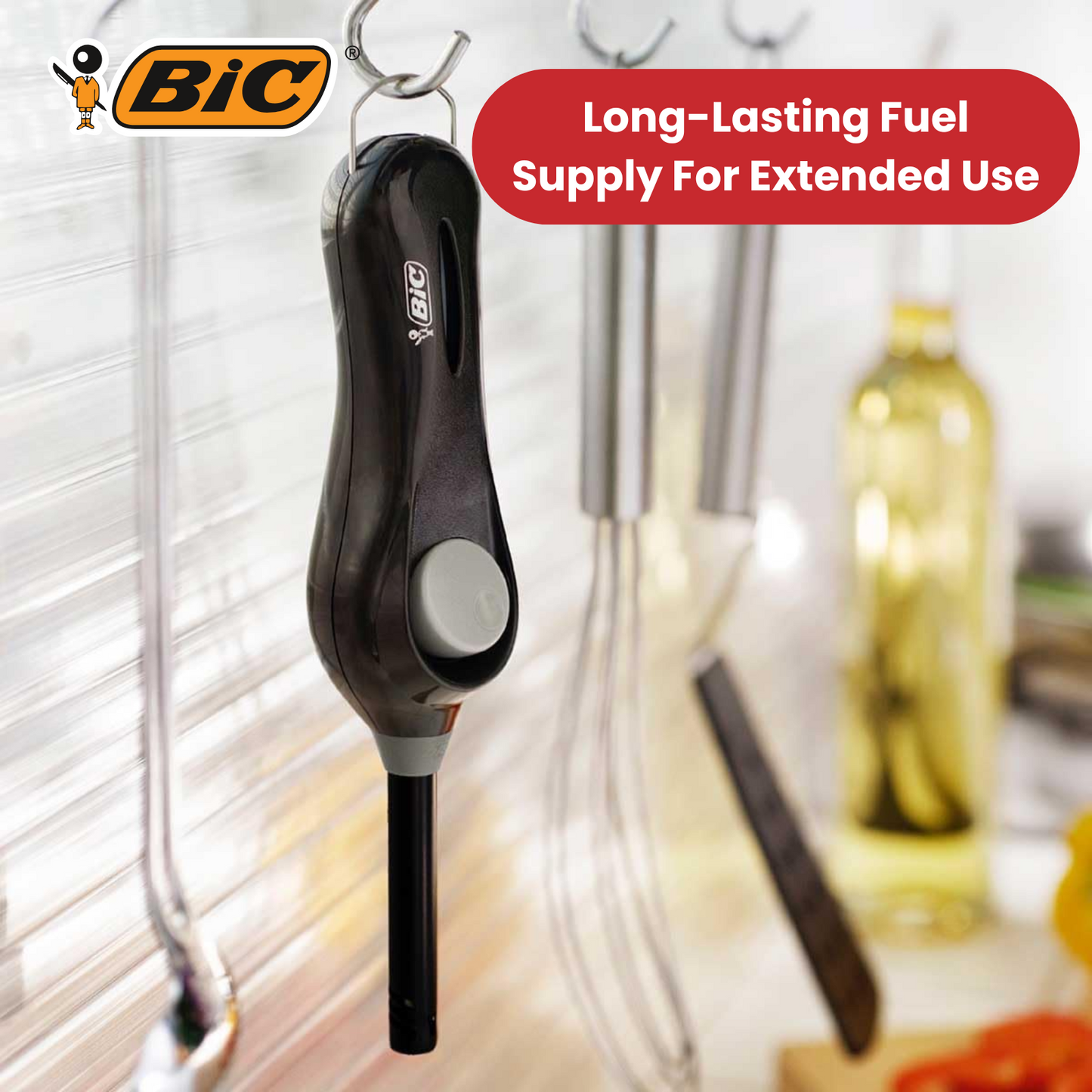 BIC Mega Standard Utility Lighter Black - Blister Pack of 2