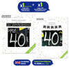 Black and White 40th Birthday Banner and Bunting Decor Set for Party Spaces