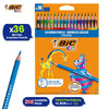 BIC Kids Evolution Coloured Pencils 36 Pack Safe Splinter Free Barrel