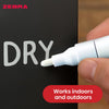 Zebra White Paint Marker Pen 1.5mm Tip Permanent Marker, Waterproof Paint Pen for Writing