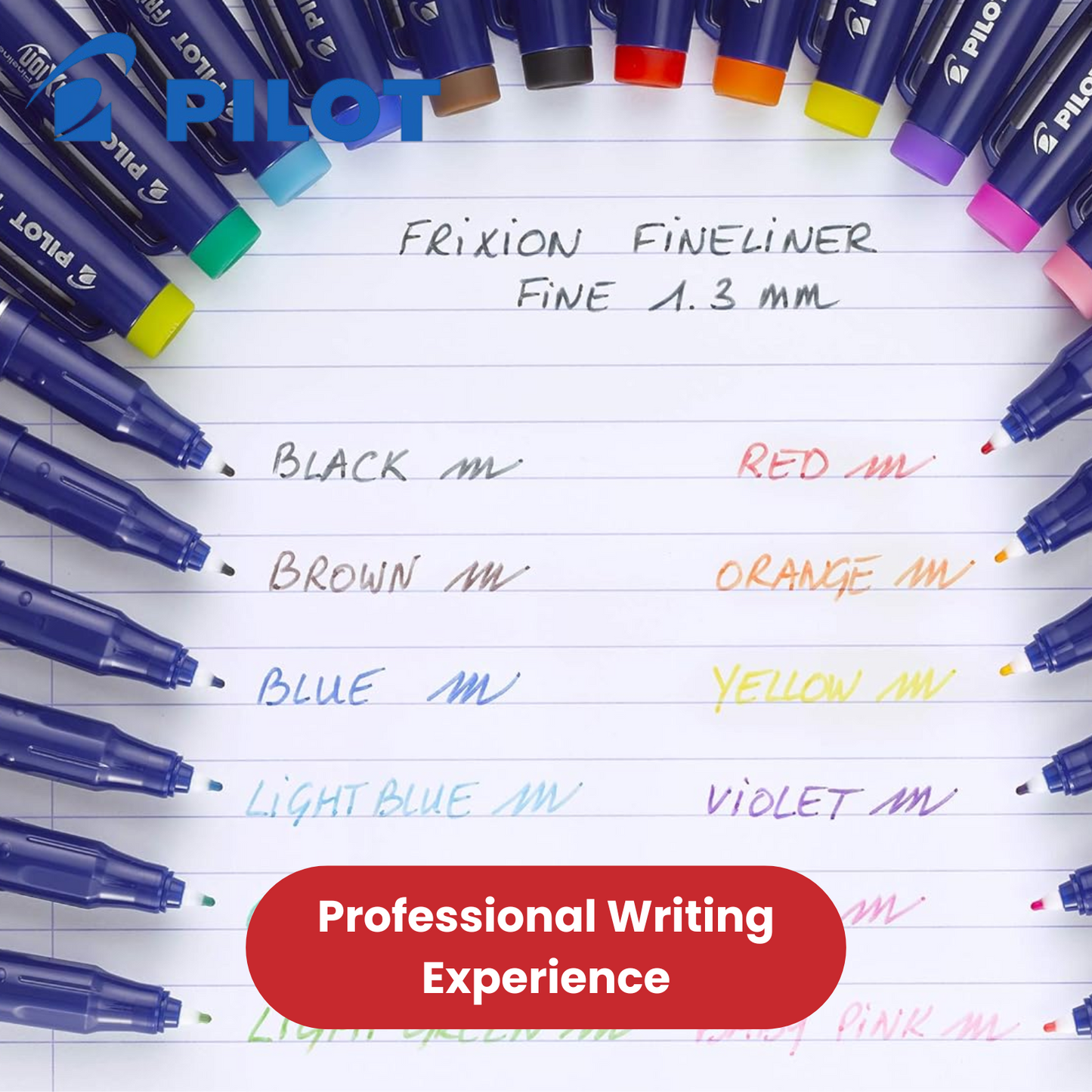 Pilot Frixion Fineliner Felt Pen Blue - Erasable Writing for Smooth Precision
