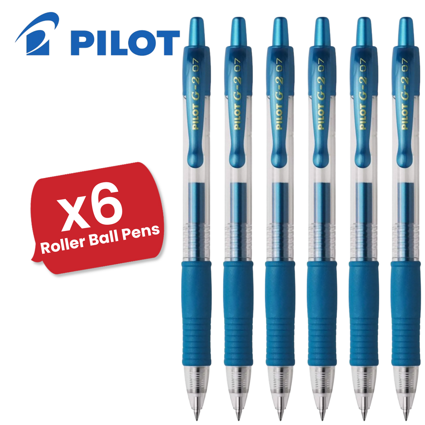 Pilot G-207 Retractable Gel 0.7 mm Medium Point Rollerball Pen - Metallic Blue