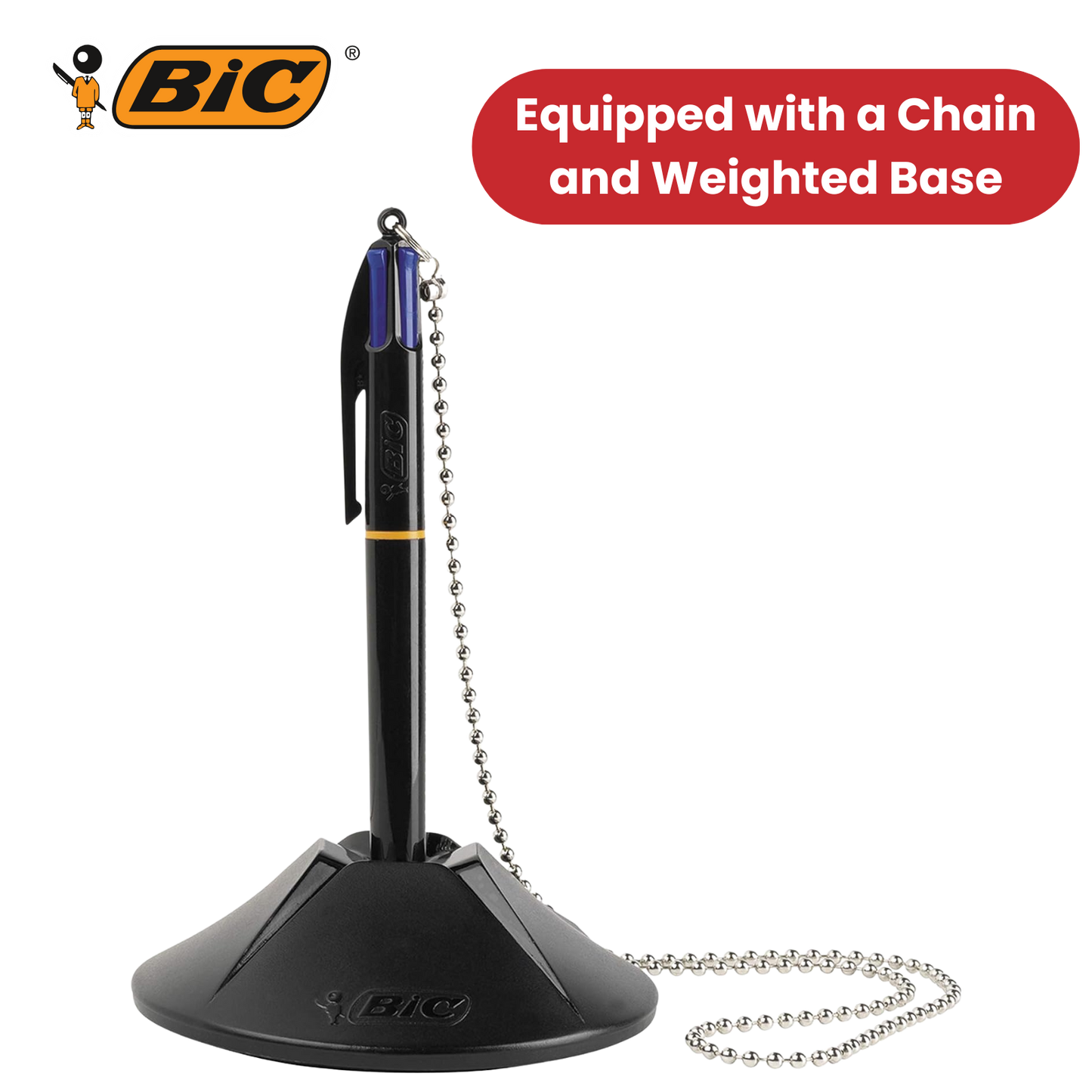 BIC 4 Colours Counter Pen Ballpoint Pen Blue 1 Box