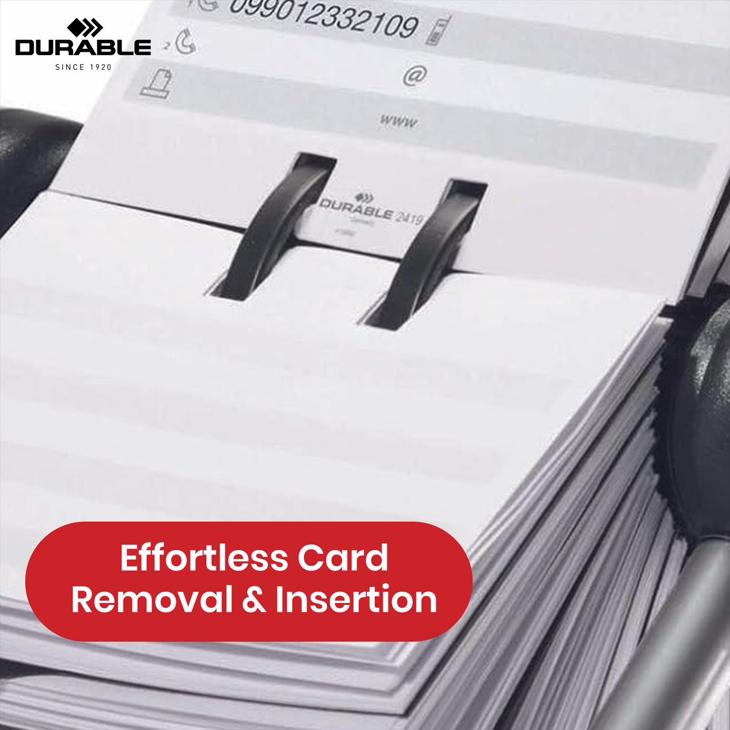 Durable Address Cards Holder 500 Pockets Card Holder 25 Silver A-Z Tab Index Card Dividers for Desk