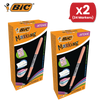 BIC Marking Permanent Markers Fine Tip Assorted Intense & Pastel Colours 12 Pack