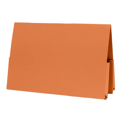 Exacompta Guildhall Double Pocket Legal Wallet, 315gsm Manilla Document Holder, Pack Of 25 (Orange)
