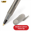 BIC Round Stic Ballpoint Pens - 8 Pcs Plastic Black Ball Pen, 1.0mm Tip Writing Pens for Office