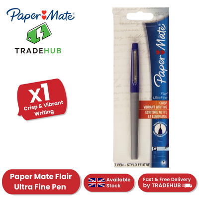 Papermate Flair Ultra Fine 0.5 - Blue - Single - Pack of 2 to 36