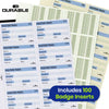 Durable A4 Visitor Sign In Book with 100 Badge Inserts GDPR Guest Log for Office Events Weddings & Meetings 90 x 60 mm