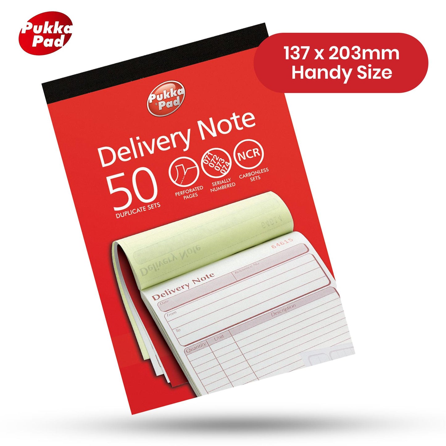 Pukka Pad Duplicate Invoice Book - Carbonless Tear-Off Receipt Note Pad for Order Tracking