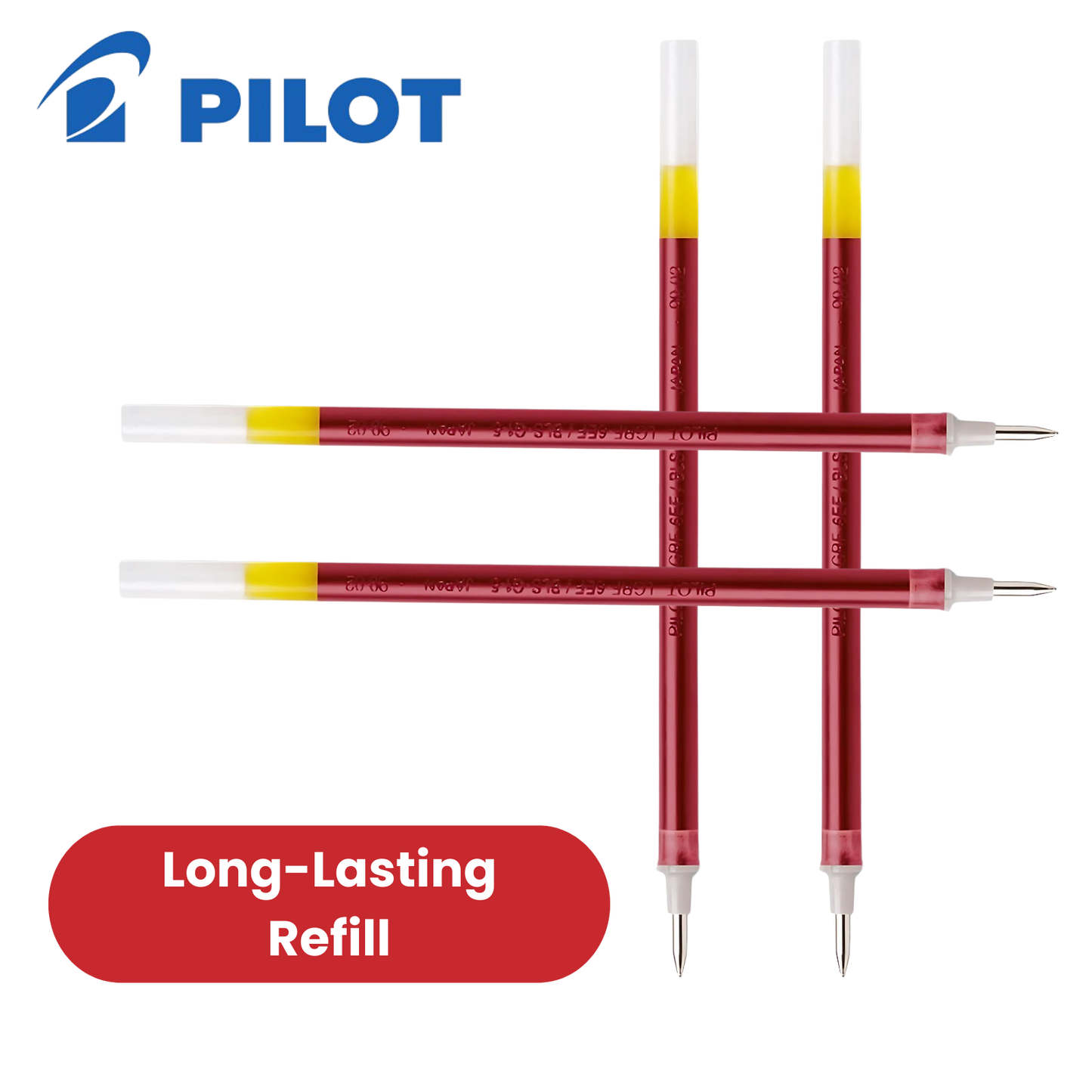 Pilot G1-05 Gel Pen Refill - Red Ink, Fine 0.5mm - Smooth, Precise Writing
