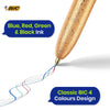 BIC 4 Colours Shine & Party Pens Pack of 5 with 4 Ink Colours in One
