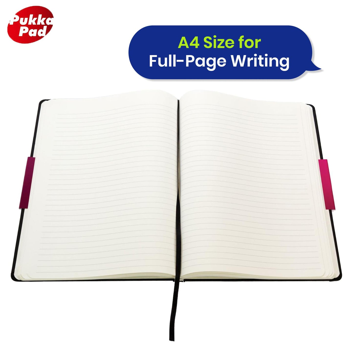 Pukka Pad A4 Notebook – 192 Pages Inside Pocket Journal, Single Writing Book For Office Workers