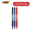 Bic Soft Feel Ballpoint Pens Medium Point (1.0 mm) (Black,Blue,Red), Pack of 3