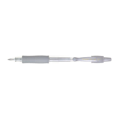 Pilot G-207 Retractable Gel Rollerball Medium Metalic Silver - Pack of 12