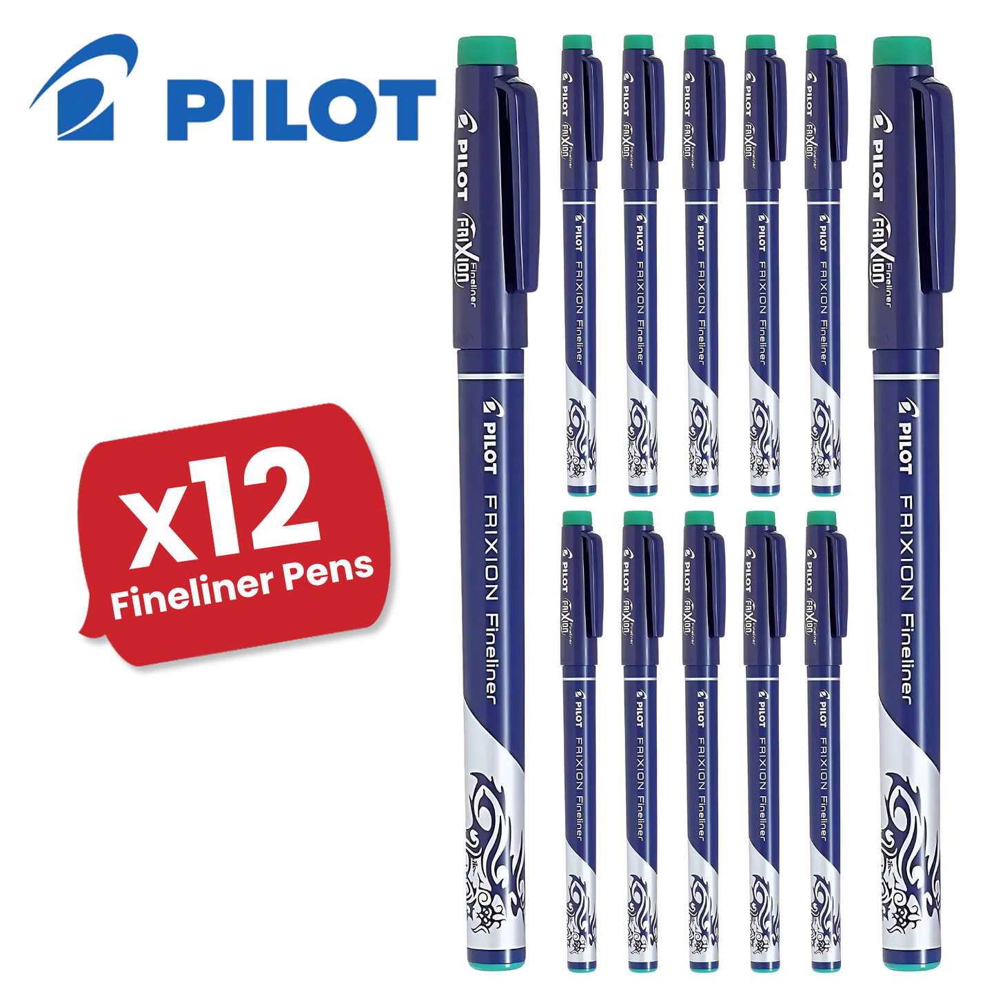 Pilot Frixion Fineliner Felt Pen Erasable Smooth Writing Multi Pens - Green
