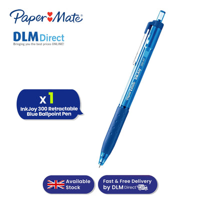 Paper Mate InkJoy 300 Retractable Ballpoint Pen 0.5mm Fine Point - Blue