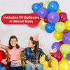 50pcs Balloon Arch Kit with Silver Age 18 Foil Birthday Badge for 18th Party Backdrop & Door Display